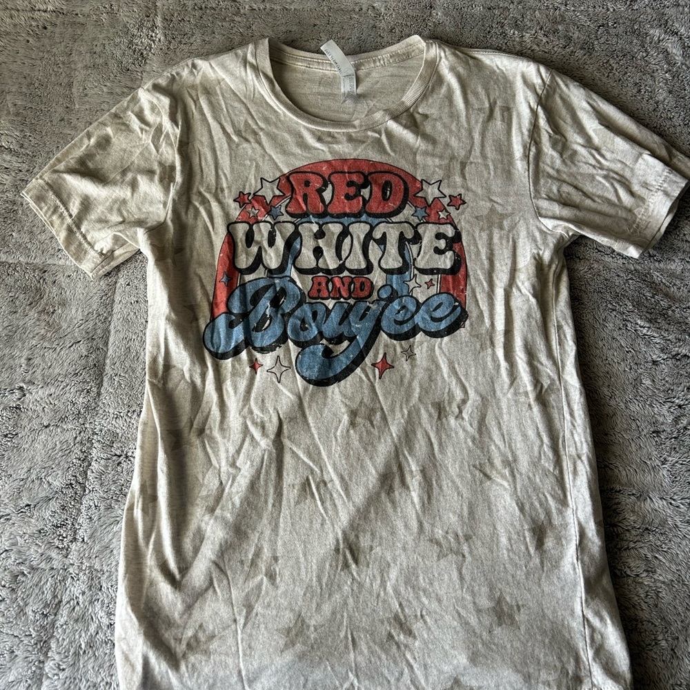 Vintage Style Red, White, and Blue Graphic Tee